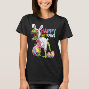 Camiseta Feliz Eastrawar T Rex Easter Bunny Dinosaur Eggs B