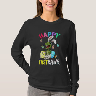 Camiseta Feliz Eastrawar T Rex Easter Bunny Dinosaur Eggs B