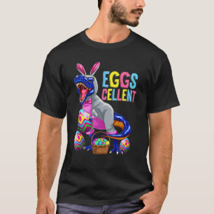 Camiseta Feliz Eastrawar T Rex Easter Bunny Dinosaur Eggs B