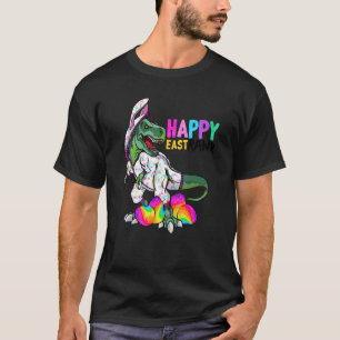 Camiseta Feliz Eastrawar T Rex Easter Bunny Dinosaur Eggs B