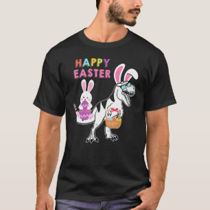 Camiseta Feliz Eastrawar T Rex Easter Bunny Dinosaur Eggs B