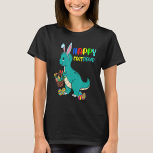 Camiseta Feliz Eastrawr Cute Trex Dinosaur Easter Bunny Egg
