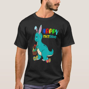 Camiseta Feliz Eastrawr Cute Trex Dinosaur Easter Bunny Egg