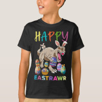 Feliz Eastrawr Cute Trex Dinosaur Easter Bunny Egg