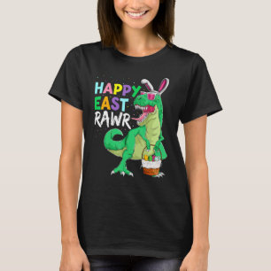 Camiseta Feliz Eastrawr Dinosaur Bunny Kids Rex Easte