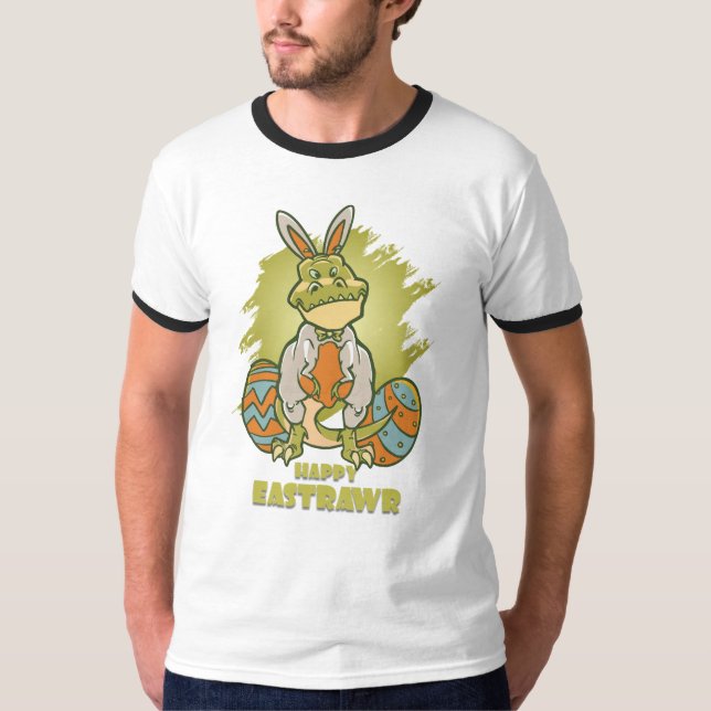 Camiseta Feliz Eastrawr | Ringer masculino (Anverso)
