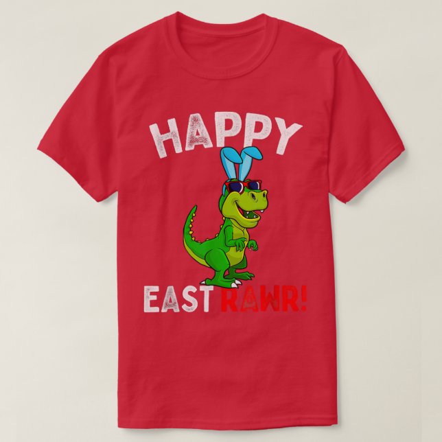 Camiseta Feliz Eastrawr T Re Dinosaur Bunny Egg Costume Eas (Diseño del anverso)