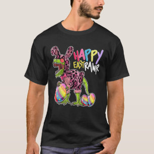 Camiseta Feliz Eastrawr T Rex Bunny Easter Egg Funny Dinosa