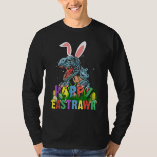 Camiseta Feliz Eastrawr T Rex Bunny Easter Egg Funny Dinosa