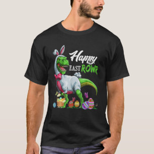 Camiseta Feliz Eastrawr T Rex Dinosaur Easter Bunny Egas