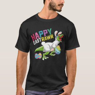 Camiseta Feliz Eastrawr T Rex Dinosaur Easter Bunny Egg