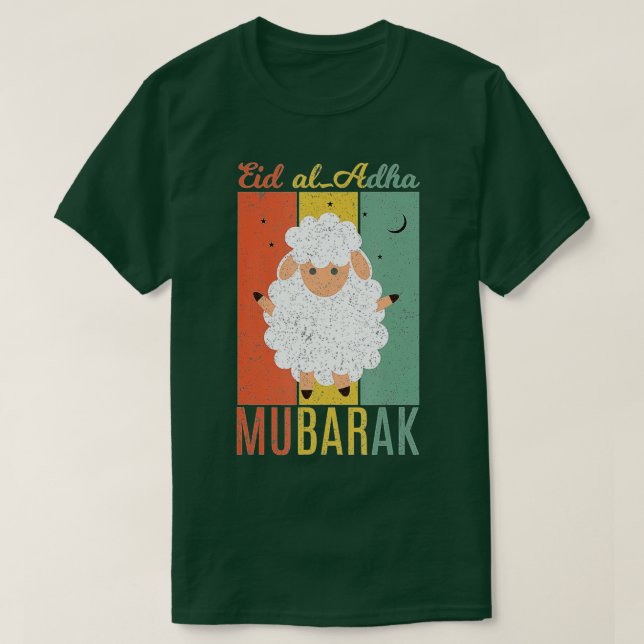Camiseta Feliz Eid Al Adha Mubarak para el Día del Eid Musu (Diseño del anverso)