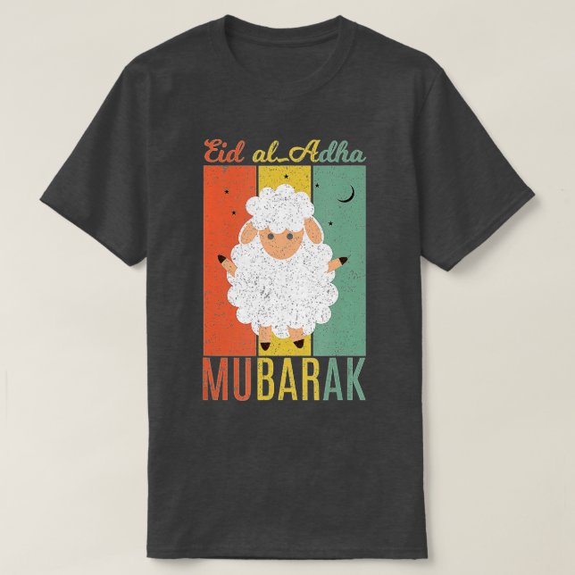 Camiseta Feliz Eid Al Adha Mubarak para el Día del Eid Musu (Diseño del anverso)
