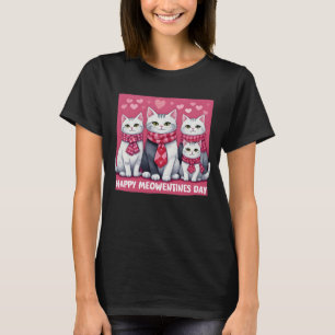 Camiseta Feliz El día de San Valentín de Meowentine en el D