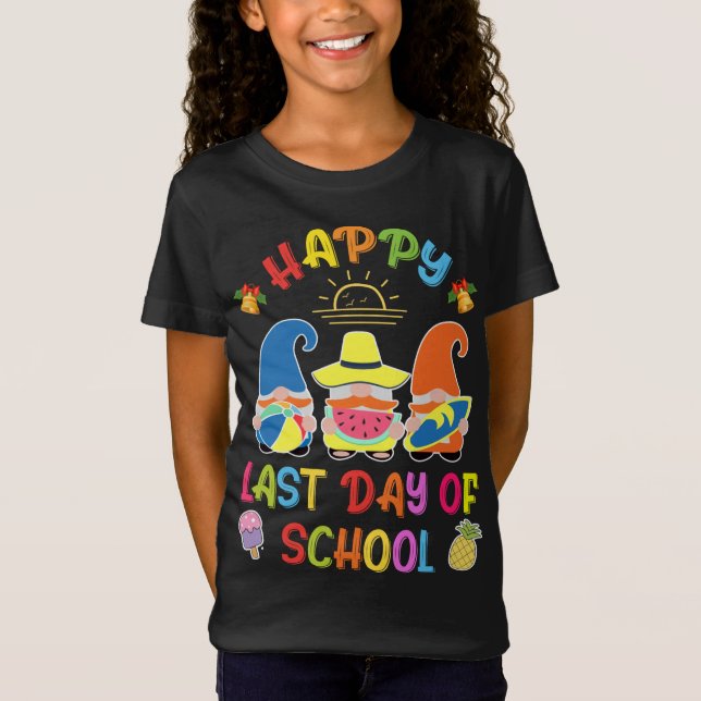 Camiseta Feliz El Último Día De La Escuela Estudiantil Funn (Anverso)