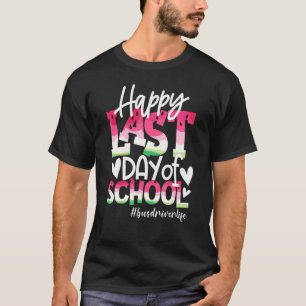 Camiseta Feliz El Último Día De La Escuela Lluvia De La Vid