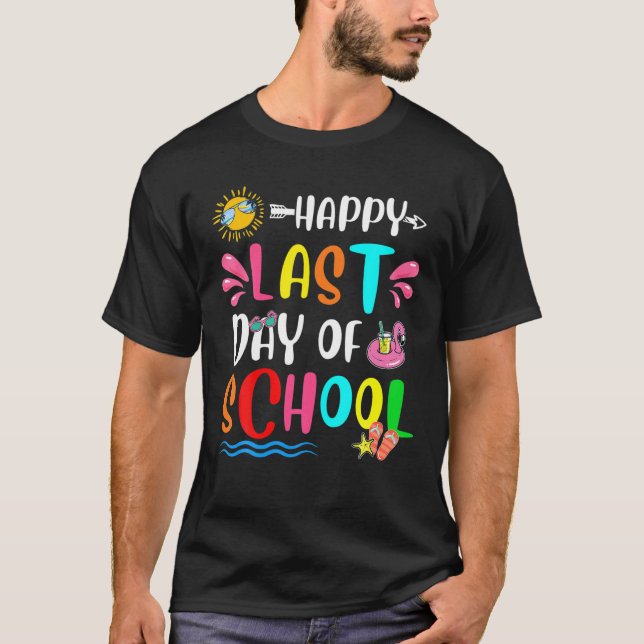 Camiseta Feliz El Último Día Del Maestro Escolar Niños De F (Anverso)