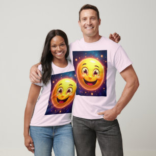 Camiseta Feliz Emoji de ojos cósmicos