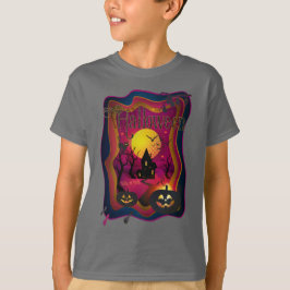 Camiseta Feliz evento nocturno de Fiesta de Halloween "Trat