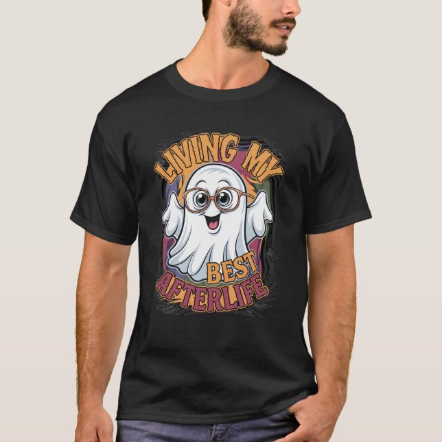 Camiseta Feliz fantasma después de la vida (Anverso)