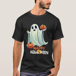 Camiseta Feliz Fantasma Feliz Halloween