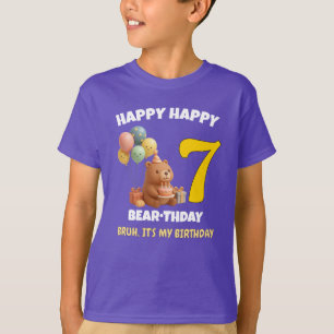 Camiseta FELIZ FELIZ CUMPLEAÑOS OSO Invitado de Honor Cumpl