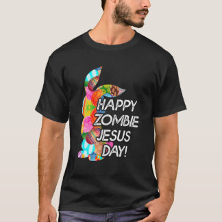Camiseta Feliz Feliz Día De Zombie Jesús Conejo De Pascua P