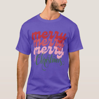 Camiseta Feliz Feliz Feliz Feliz Navidad