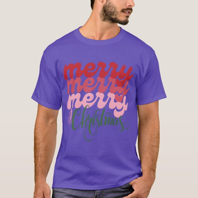 Camiseta Feliz Feliz Feliz Feliz Navidad (Anverso)