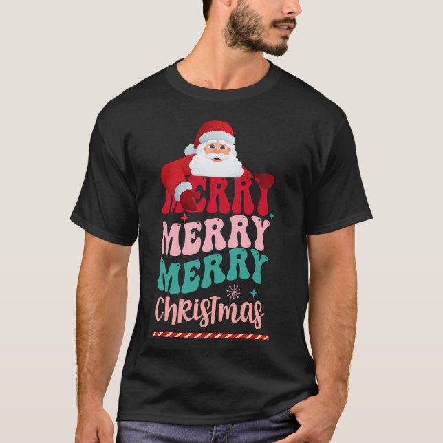 Camiseta Feliz Feliz Feliz Navidad (Anverso)