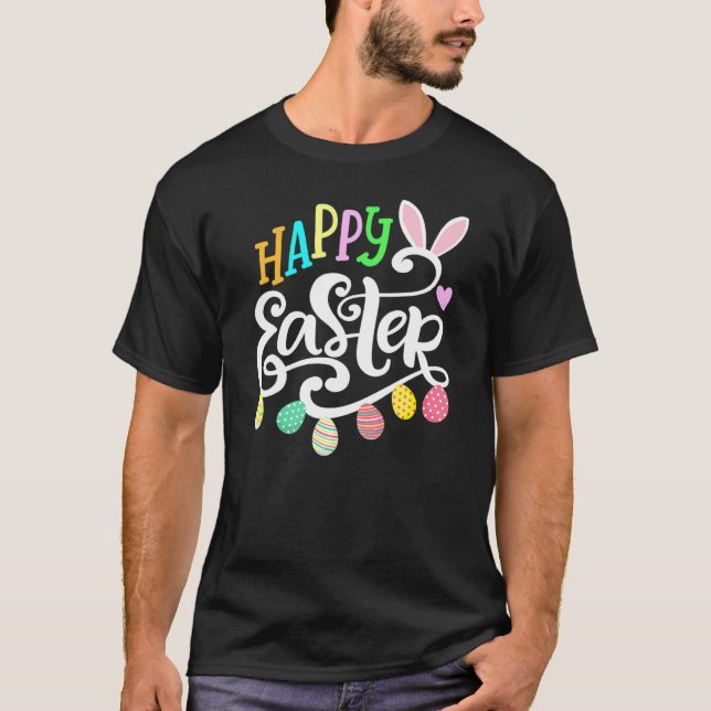 Camiseta Feliz feriado de huevos de Pascua (Anverso)