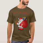 Camiseta Feliz feriado familiar amordazado en Chrismukkah<br><div class="desc">Feliz feriado familiar amputado de Chrismukkah.</div>