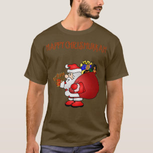 Camiseta Feliz feriado familiar amordazado en Chrismukkah