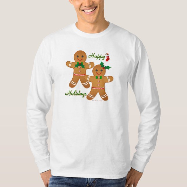 Camiseta Feliz feriado, hombre joven Chica (Anverso)