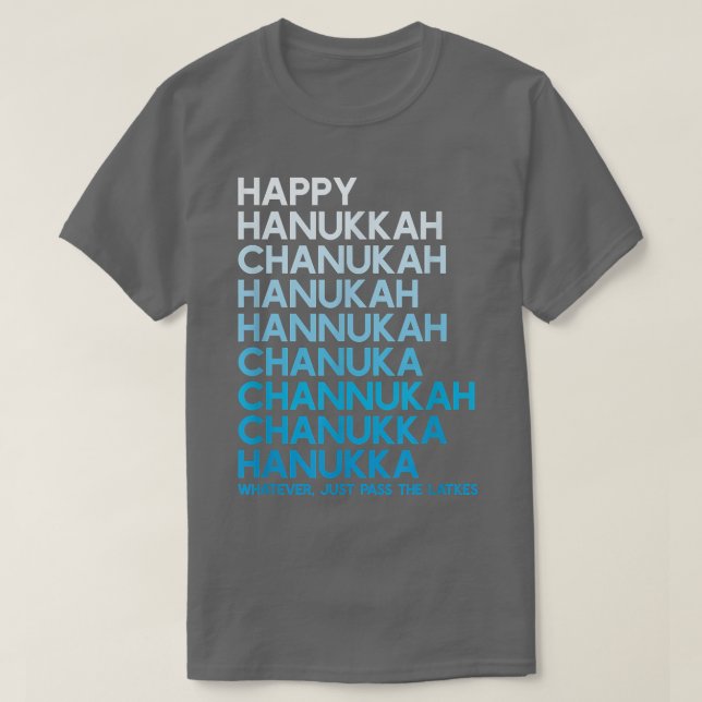 Camiseta Feliz feriado judío de Hanukkah Chanukah Menorah D (Diseño del anverso)