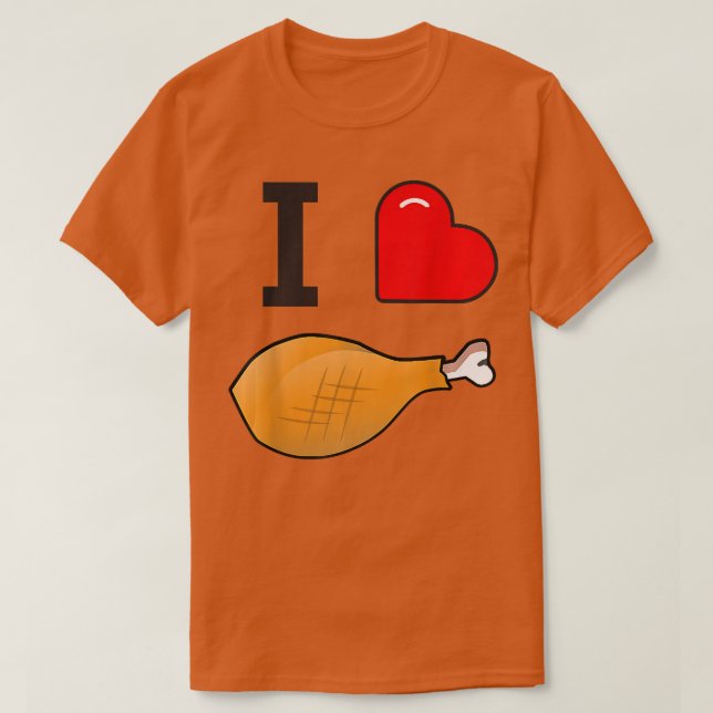 Camiseta ¡Feliz feriado que amo la pierna de Turquía! Carna (Diseño del anverso)