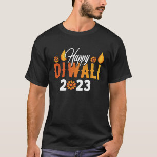 Camiseta Feliz Festival Diwali 2023 de Luces Hindúes
