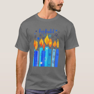 Camiseta Feliz Festival Hanukkah De La Estrella De La Luz D