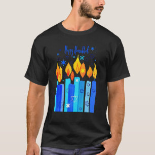 Camiseta Feliz Festival Hanukkah De La Estrella De La Luz D