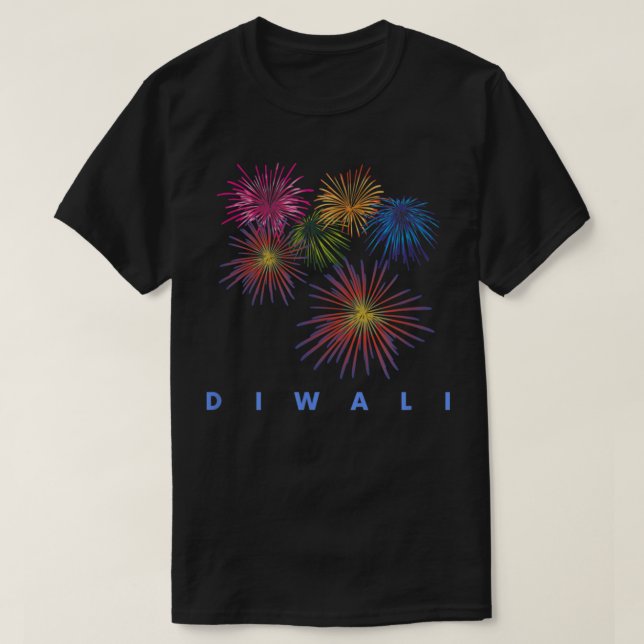 Camiseta Feliz Festival Hindú Diwali De Fuegos Artificiales (Diseño del anverso)