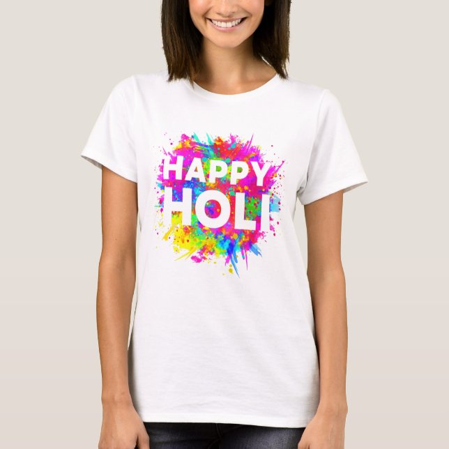 Camiseta Feliz Festival Holi de Colores (Anverso)