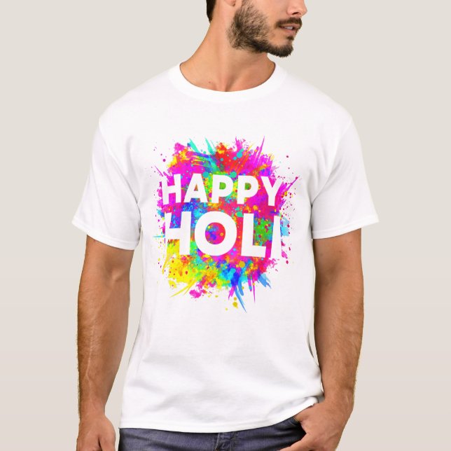Camiseta Feliz Festival Holi de Colores (Anverso)