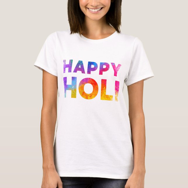 Camiseta Feliz Festival Holi de Colores (Anverso)
