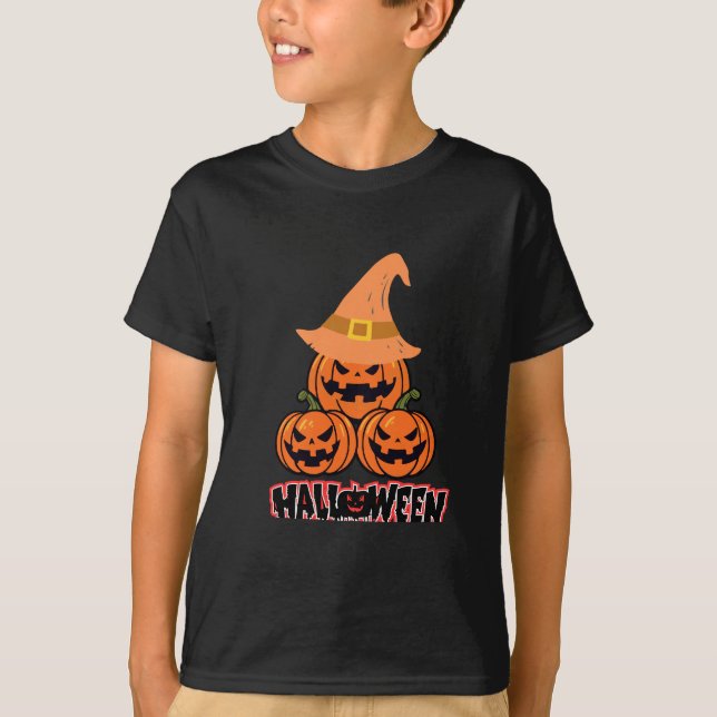 Camiseta Feliz fiesta a los niños de Halloween (Anverso)