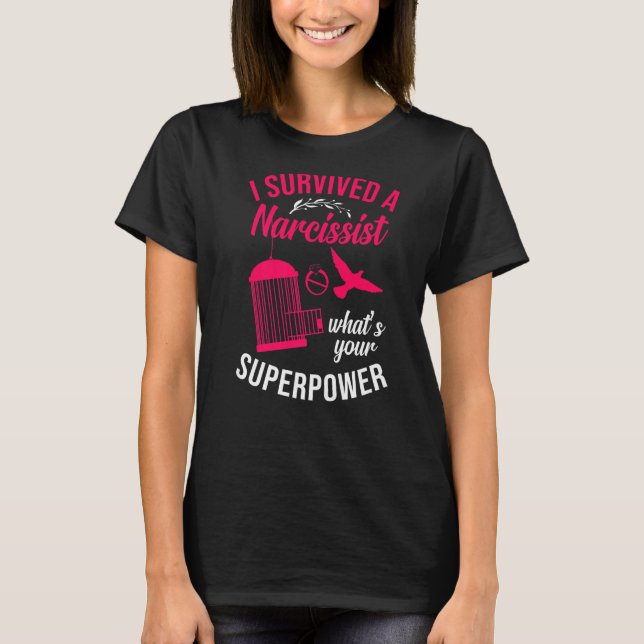 Camiseta Feliz Fiesta de divorcio sobreviví a un narcisista (Anverso)