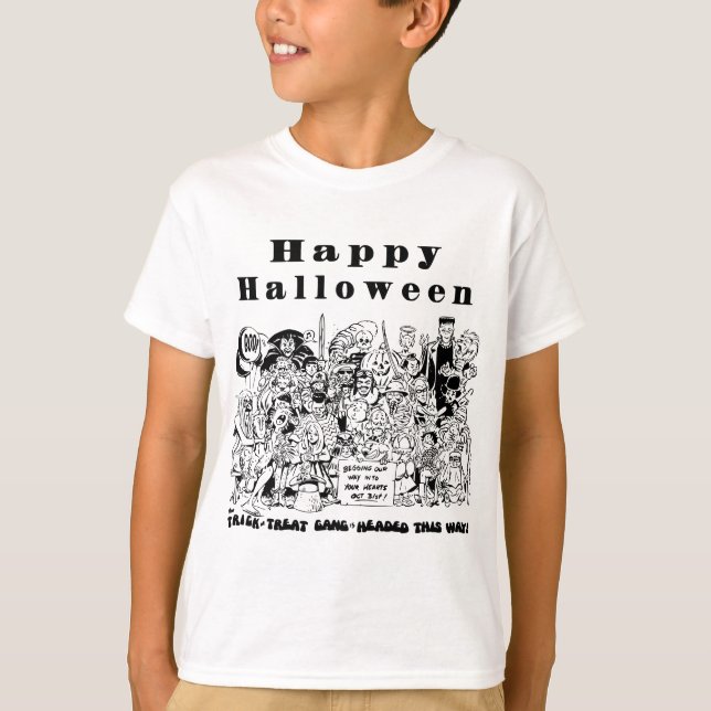 Camiseta Feliz Fiesta de Halloween (Anverso)