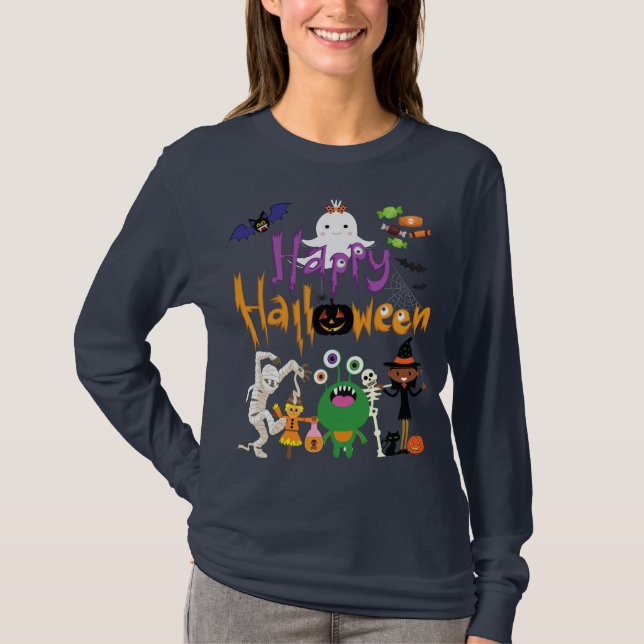 Camiseta Feliz fiesta de Halloween (Anverso)