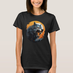 Camiseta Feliz Fiesta de Halloween con este bonito Werewolf
