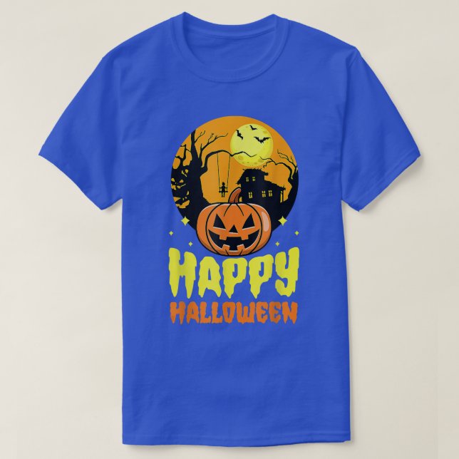 Camiseta Feliz Fiesta de Halloween Jack O Lantern (Diseño del anverso)