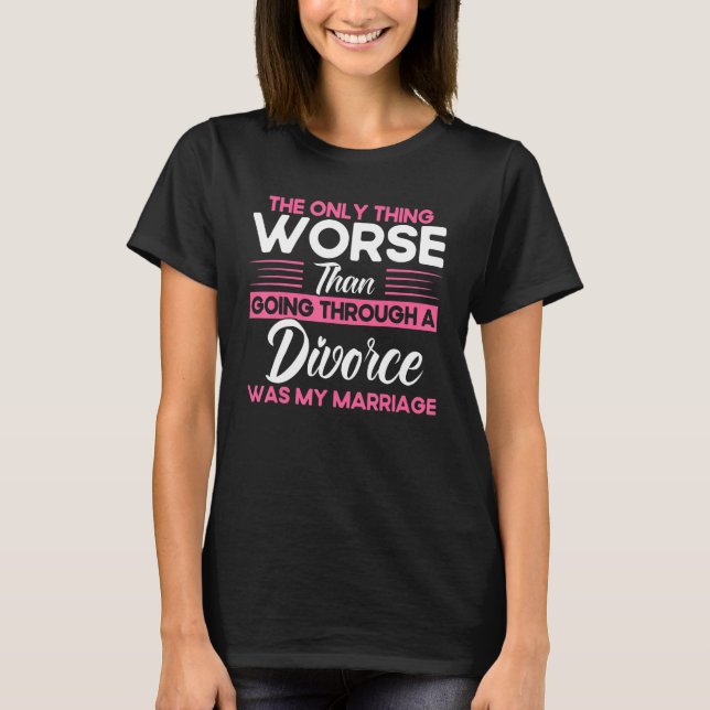 Camiseta Feliz Fiesta del Divorcio peor que el divorcio (Anverso)